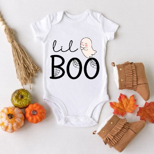 Halloween lil boo happy halloween baby bodysuit