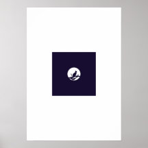 Halloween Line Art Poster - Purple & Black