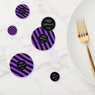 Halloween Lines Paper Plates Confetti