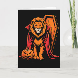 Halloween Lion Coffin Lions Card