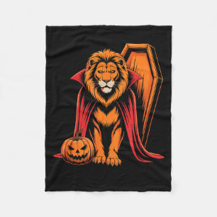 Halloween Lion Coffin Lions Fleece Blanket