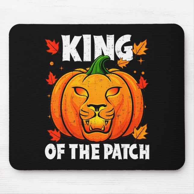 Halloween Lion Pumpkin King Of The Patch Costume M Mouse Pad (Front)
