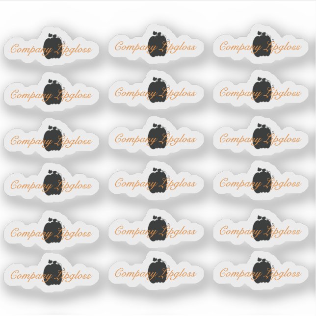 Halloween Lip Gloss Packaging Logo Lip Branding  Sticker (Front)