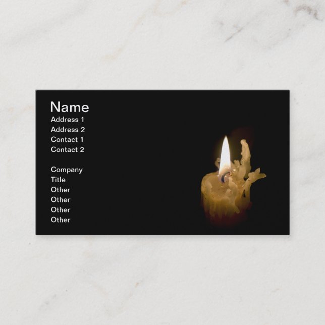 Halloween Lite Candle and Burnt Wick Business Card (Front)