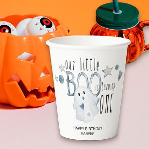 Halloween Little Boo 1st Birthday Party Paper Cups