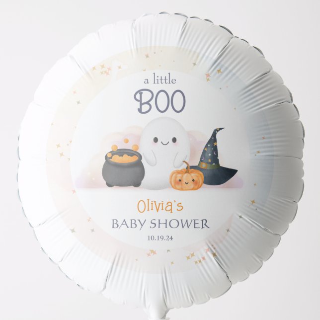 Halloween Little Boo Baby Shower  Balloon (Front)