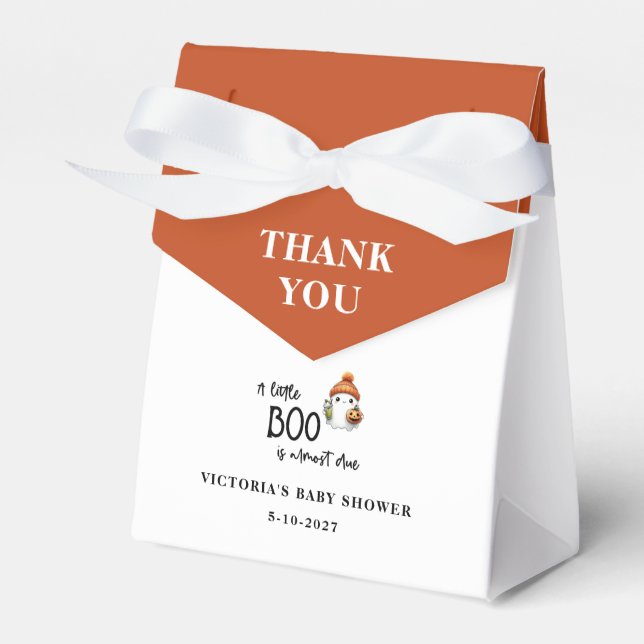 Halloween Little Boo Baby Shower Favor Box (Front Side)