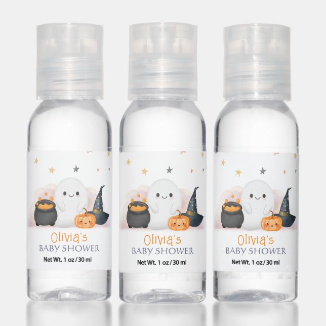 Halloween Little Boo Baby Shower  Hand Sanitizer (Set)