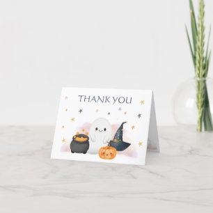 Halloween Little Boo Baby Shower Thank You Card