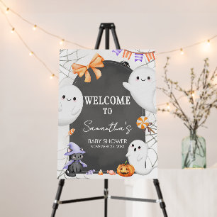 Halloween Little Boo Baby Shower Welcome Sign