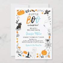 Halloween Little Boo Boy Baby Shower Invitation
