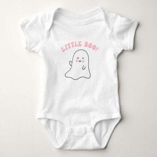 Halloween Little Boo Ghost  Baby Bodysuit