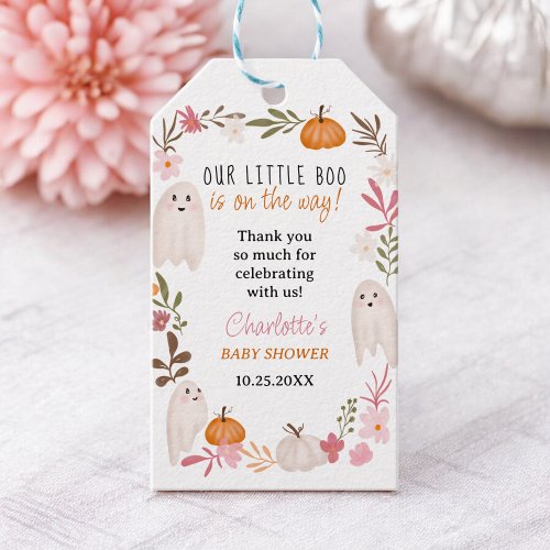 Halloween little boo Ghosts Cute baby shower Gift Tags