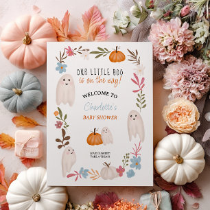 Halloween little boo Ghosts welcome baby shower Poster