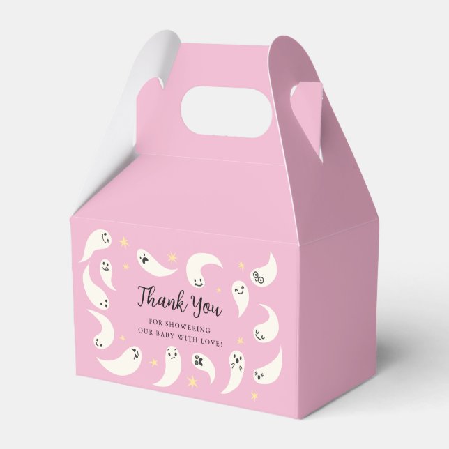 Halloween Little Boo Girl Baby Shower Favor Boxes (Front Side)