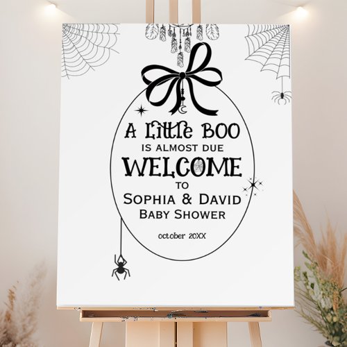 Halloween Little Boo Gothic Baby Shower Foam Board