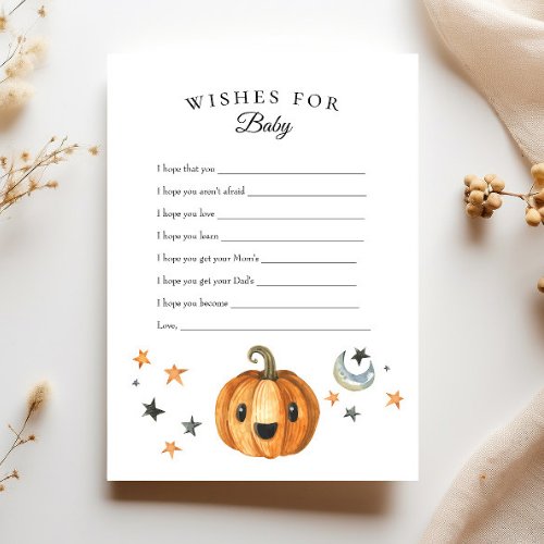 Halloween Little Boo is Due Wishes for Baby Invitation