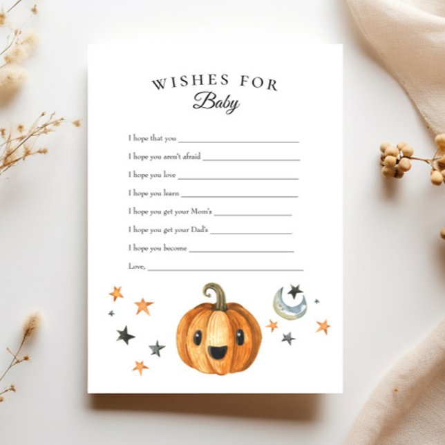 Halloween Little Boo is Due Wishes for Baby Invitation (Creator Uploaded)