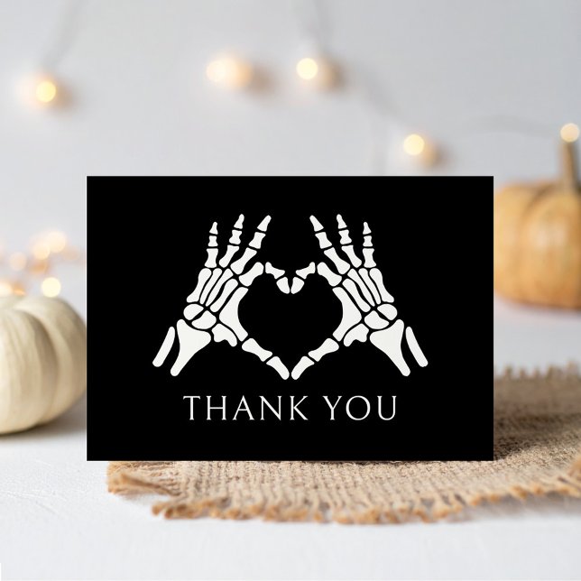 Halloween Little Boo Skeleton Baby Shower Thank You Card (Creator Uploaded)