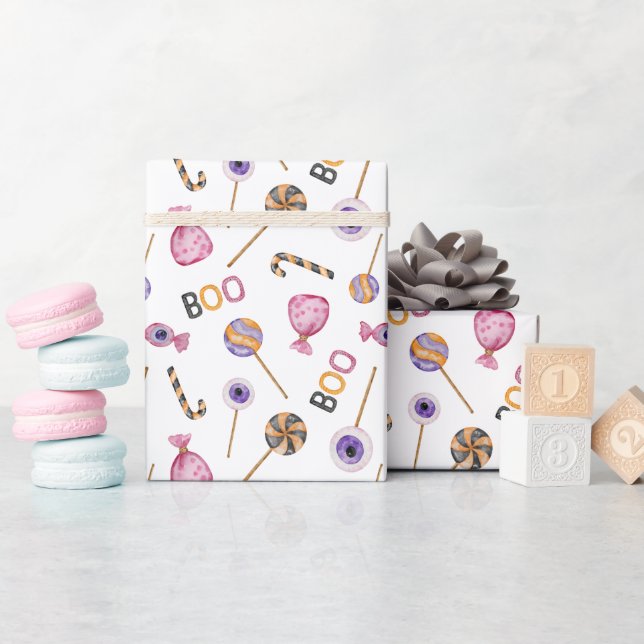 Halloween Little boo Wrapping Paper (Baby Shower)