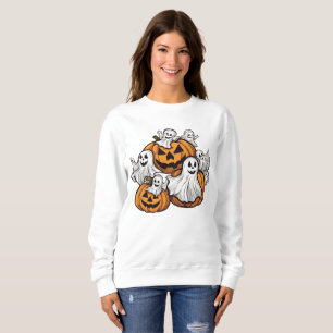 Halloween: Little Ghosts with Pumpkins -  Sweatshirt