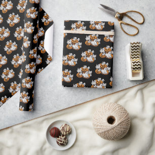 Halloween: Little Ghosts with Pumpkins - Wrapping Paper