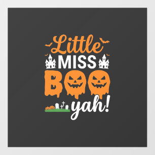 Halloween Little Miss Boo Yah Pumpkin Design_1 Floor Decals