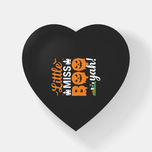 Halloween Little Miss Boo Yah Pumpkin Design_1 Paperweight