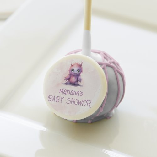 Halloween Little Monster Girl Baby Shower Cake Pops