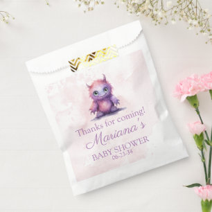 Halloween Little Monster Girl Baby Shower Favor Bag