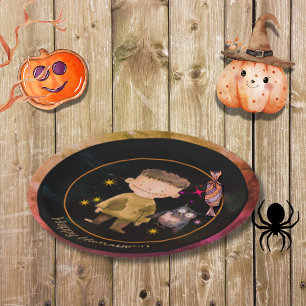 Halloween Little Monster Party Paper Plates