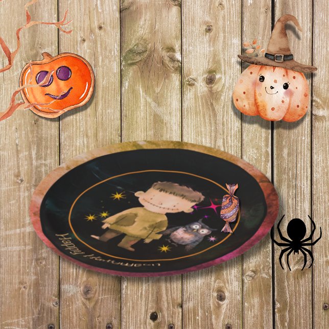  Halloween Little Monster Party Paper Plates (Halloween Little Monster Party Paper Plates)