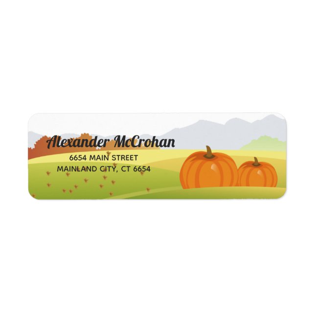 Halloween Little Pumpkin Return Address Label (Front)