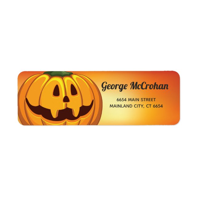 Halloween Little Pumpkin Return Address Label (Front)