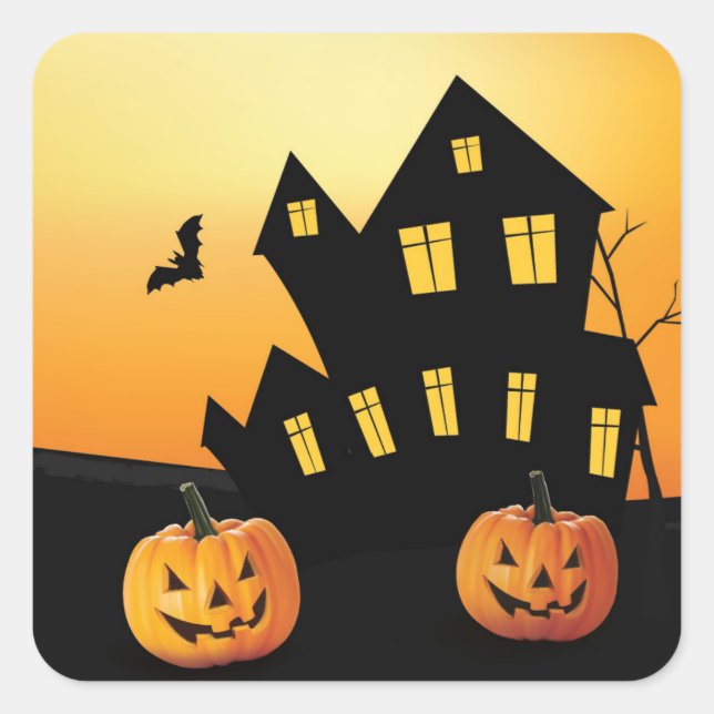 Halloween Little Pumpkin Square Sticker (Front)