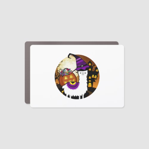 Halloween Llama Alpaca Funny Lama Glama Cool Gift Car Magnet