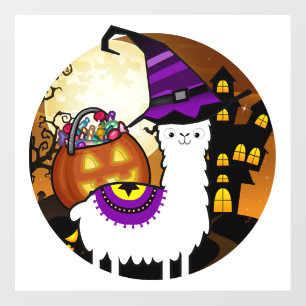 Halloween Llama Alpaca Funny Lama Glama Cool Gift Wall Decal