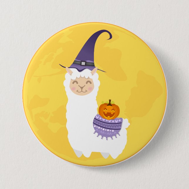 Halloween Llama Button (Front)