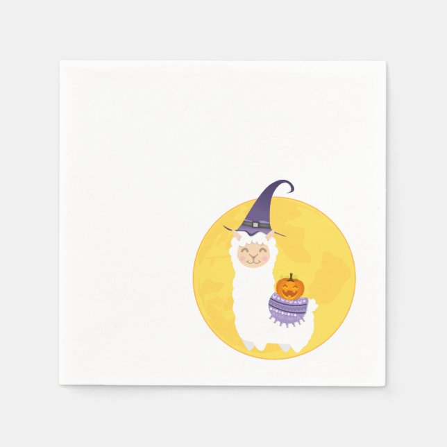 Halloween Llama Party Napkins (Front)