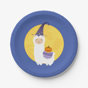 Halloween Llama Party Paper Plates