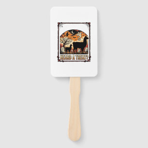 Halloween Llama Shirt Spooky Treat Graveyard Art_1 Hand Fan