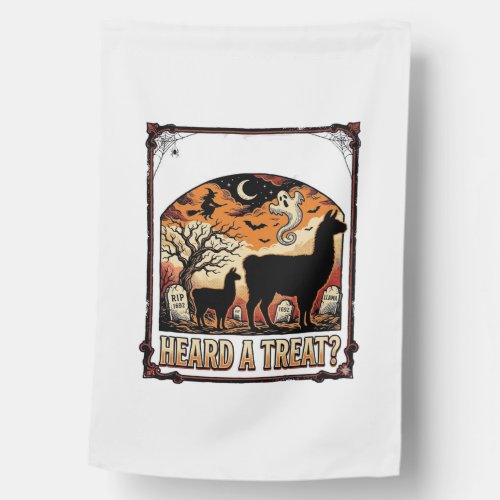 Halloween Llama Shirt Spooky Treat Graveyard Art_1 House Flag