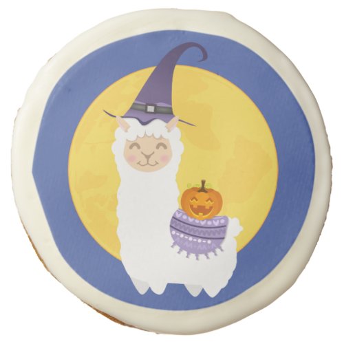 Halloween Llama Sugar Cookie