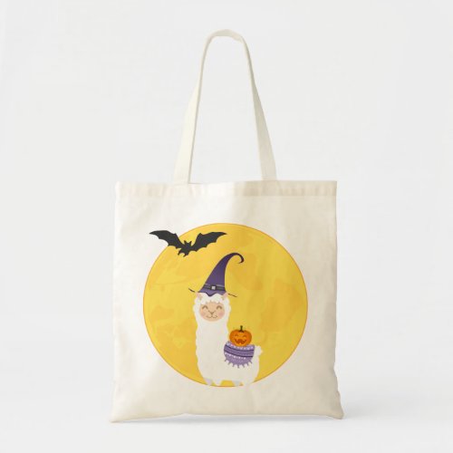 Halloween Llama Trick_or_treat Tote Bag