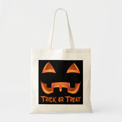 Halloween Loot Bag Pumpkin Tote Bag Customizable
