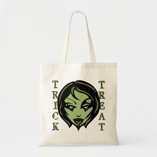 Halloween Loot Bag Zombie Tote Bag Customizable (Front)