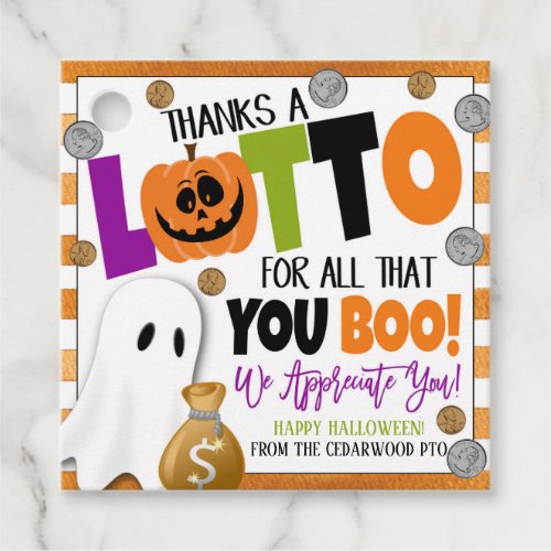 Halloween Lottery Gift Tags