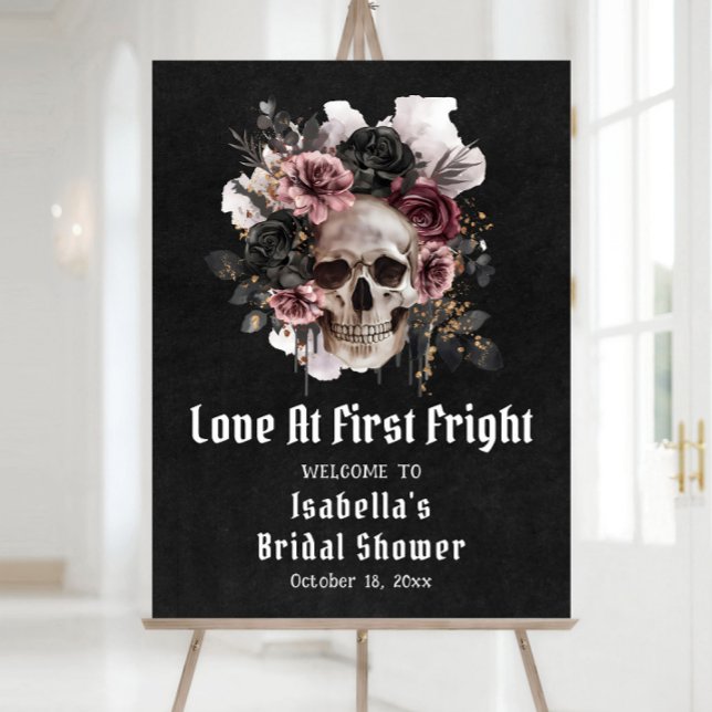 Halloween Love At First Bridal Shower Welcome Foam Board (Halloween Love At First Bridal Shower Welcome Sign)