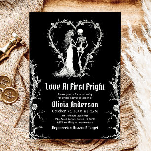 Halloween Love At First Fright Part Bridal Shower Invitation