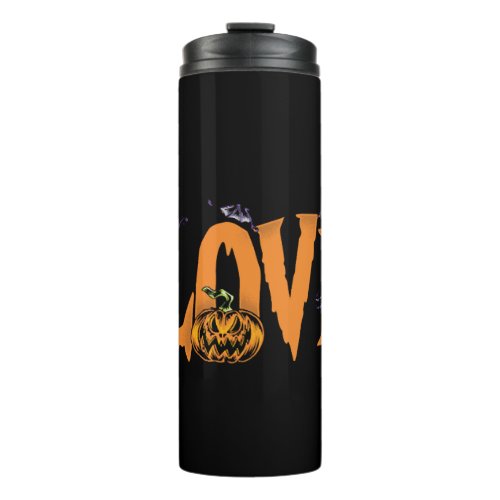 Halloween LOVE Halloween Pumpkin Thermal Tumbler